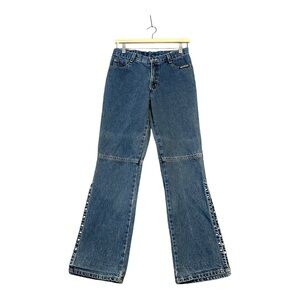 Vintage | Roughrider |‎ Bareback Studded Flare Slit Jeans Size 7/8